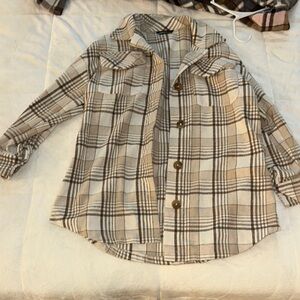 Plaid Button-Up Shirt